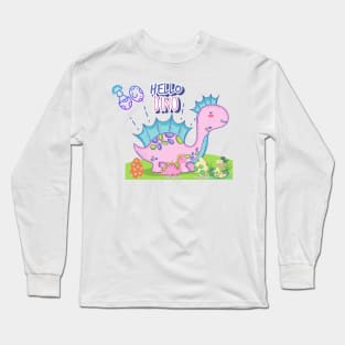 HELLO DINO Long Sleeve T-Shirt